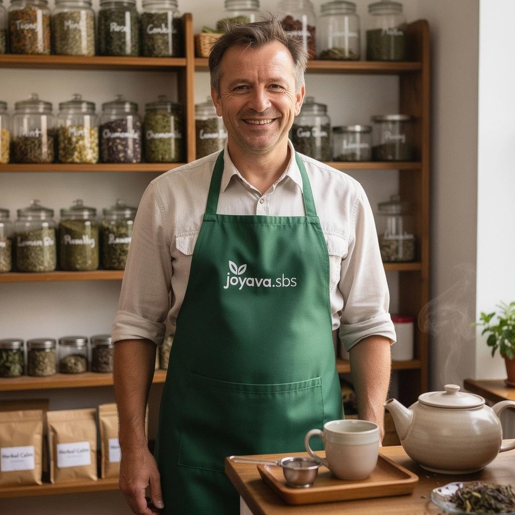 Šálka voňavého bylinného čaju s jemne sa vznášajúcou parou.