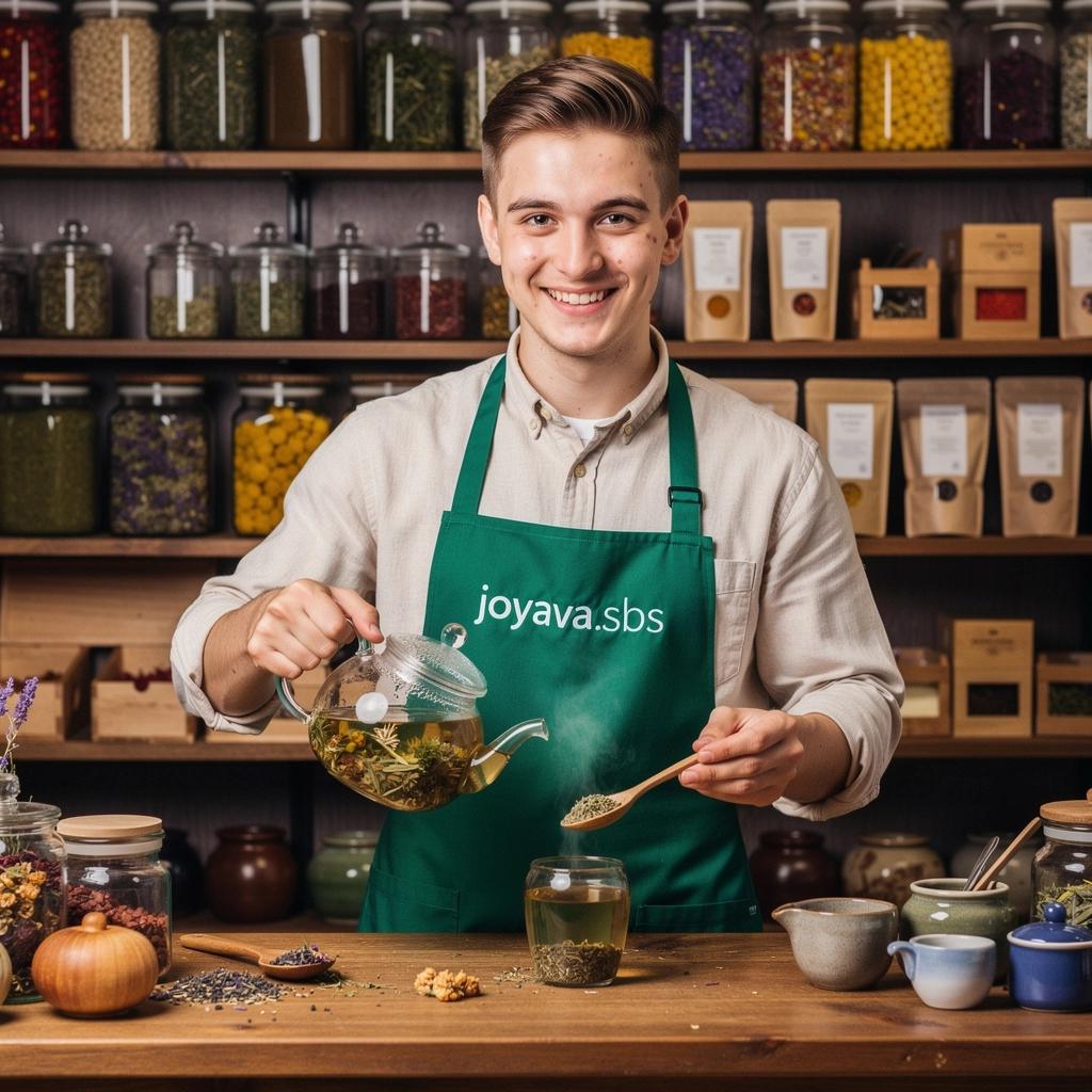 Relaxujúca scéna s človekom, ktorý si vychutnáva čaj v príjemnom prostredí.