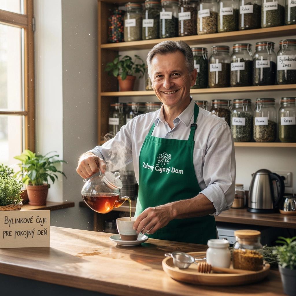 Svetlo sviečky osvetľuje stôl s rôznymi bylinkovými čajmi.